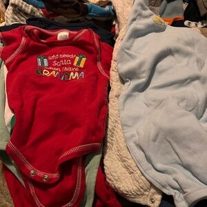 Carter's Red and Blue Baby Bodysuit Set 12 pieces